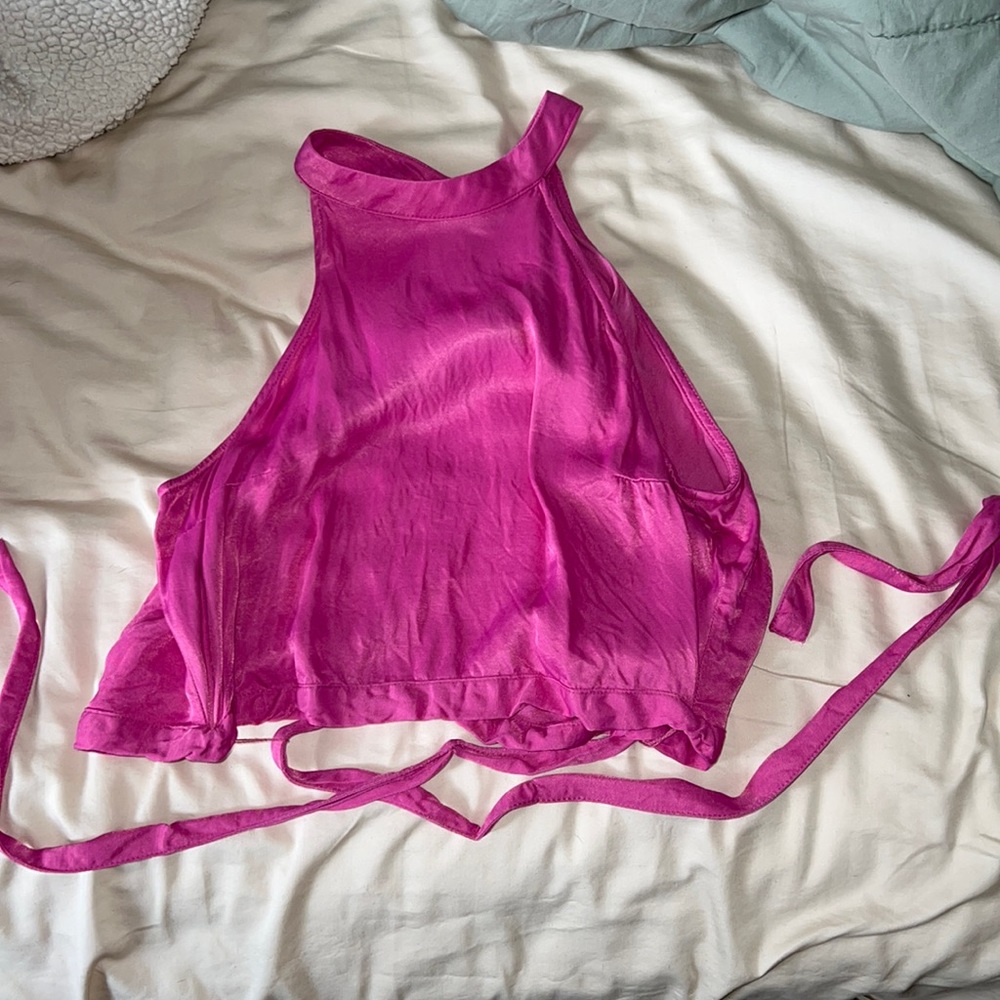 Hot pink Zara Halter Top